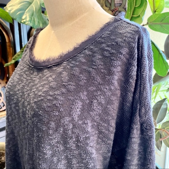 Anthropologie Deletta Nubby Circle Sweater Grey - Picture 11 of 15